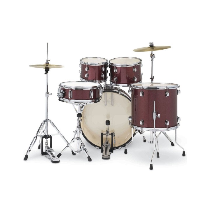 Gretsch Renegade GR801.054, 5-Piece Shell Set with Cymbals and Hardware, Ruby Sparkle