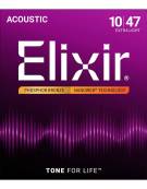 Elixir 16002 Phosphor Bronze with NANOWEB Acoustic Guitar Strings (10-47)