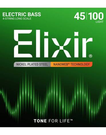 Elixir 14052 Nanoweb Coated Long Scale - Light (.045-.100)