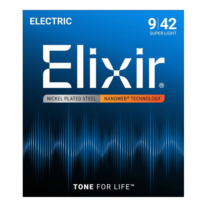 Elixir 12002 Nanoweb Coated - Super Light / (.009-.042)