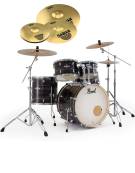 Pearl Export EXX, EXX725SNBR/C779, 5-Piece Drum Set with Hardware and Sabian SBr Cymbals Set, Metallic Amethyst Twist