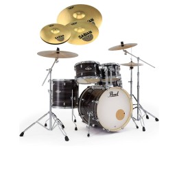 Pearl Export EXX, EXX725SNBR/C779, 5-Piece Drum Set with Hardware and Sabian SBr Cymbals Set, Metallic Amethyst Twist