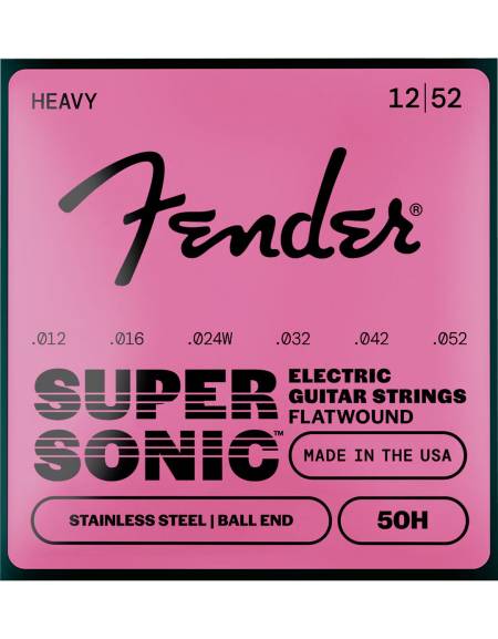 Fender SuperSonic™ 50 Flatwound Stainless Steel Guitar Strings (.012-.052)