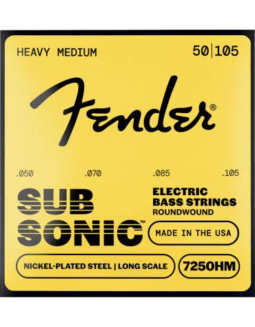 Fender SubSonic™ 7250HM, Nickel-Plated Steel Bass Strings (050-.105)
