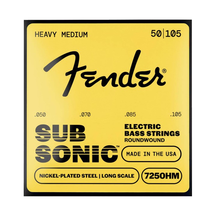 Fender SubSonic™ 7250HM, Nickel-Plated Steel Bass Strings (050-.105)