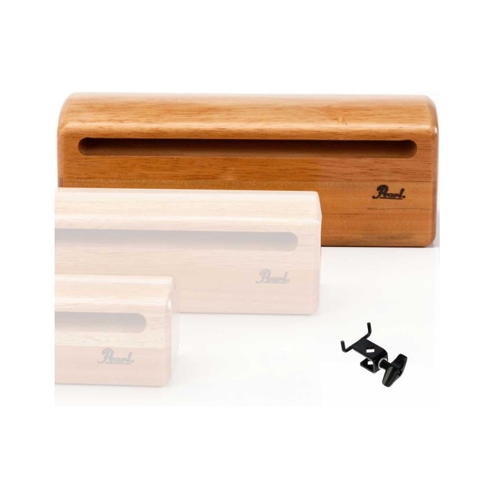 Pearl PCWB-300A Elite Concert Woodblock, Low (4"x4.5"x10") W/Mount