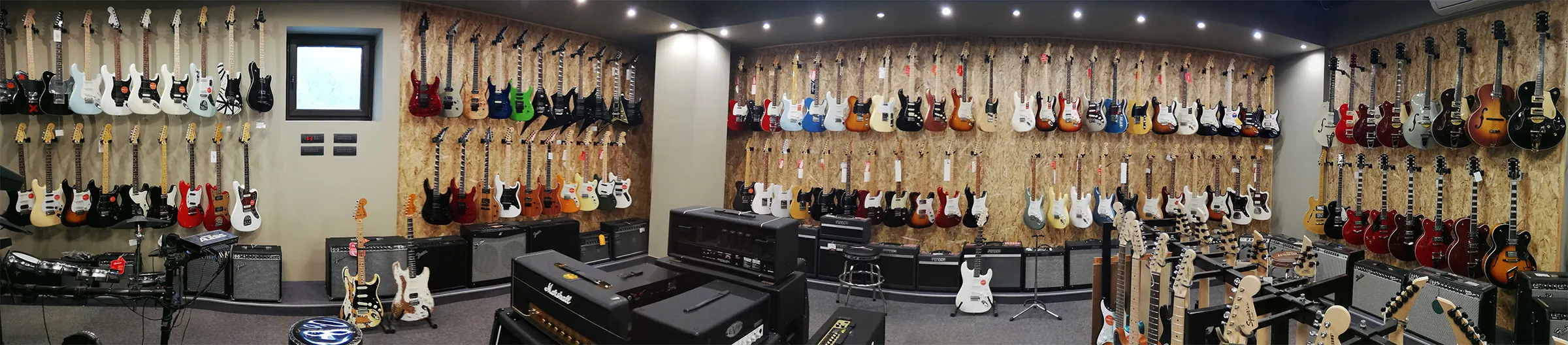 Interior of the Mimi Muzika music store in Skopje